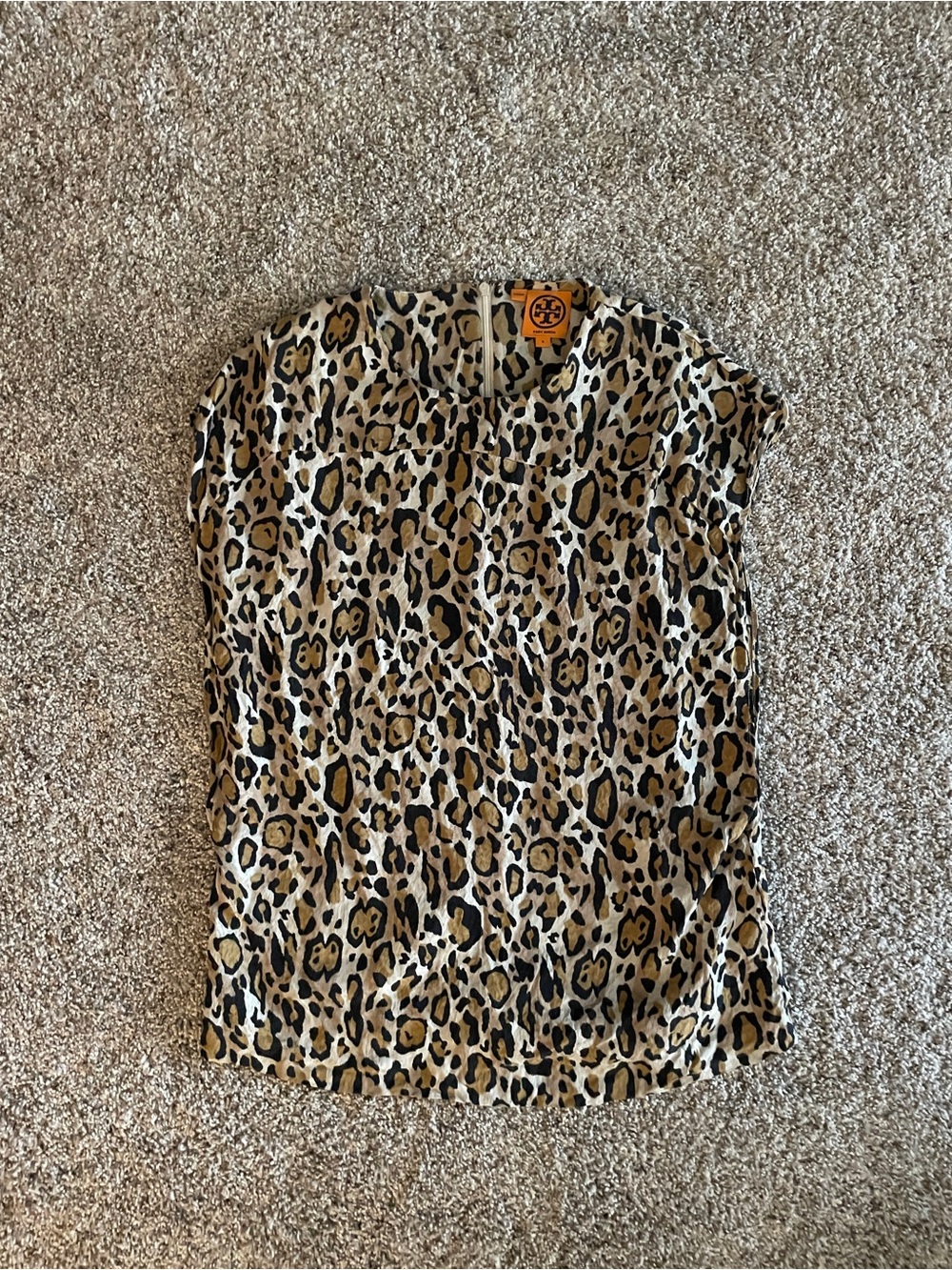 Tory Burch Leopard Print Camisole in Tan and Black